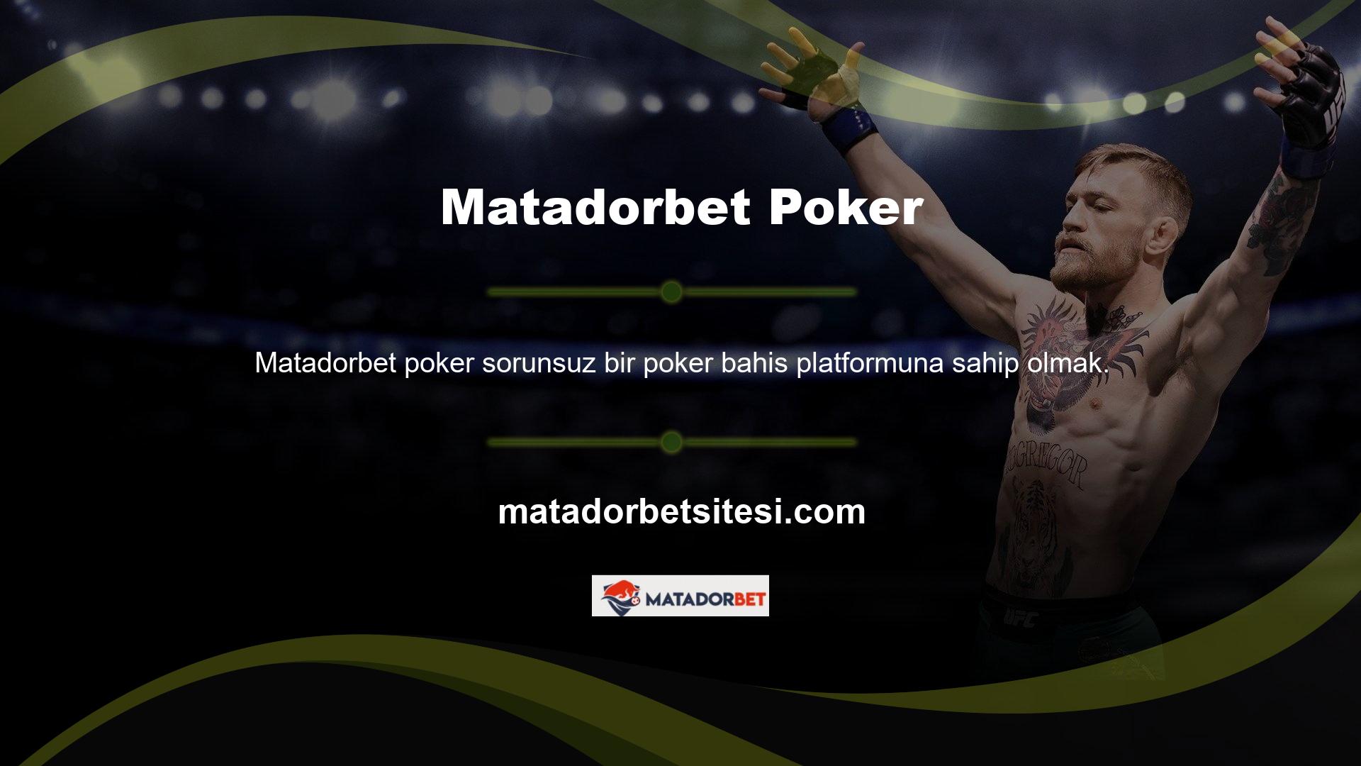 Canlı poker oyunlarının bu kadar iyi ödeme yapmasının ana nedeni olan Matadorbet büyük kazançların tadını çıkarabilirsiniz